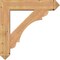 Ekena Millwork Olympic Arts and Crafts Smooth Bracket w/ Offset Brace, Western Red Cedar, 7 1/2"W x 34"D x 34"H BKT0806X34X34OLY03SWR - alternate 4
